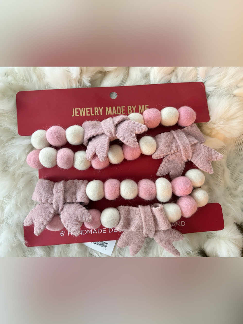 Felt Ball & bow Boho Decor